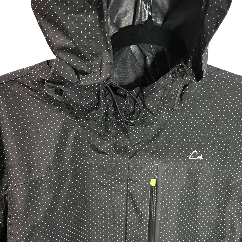 Paradox Black Green Polkadot Rain Jacket Size XL - Picture 3 of 12